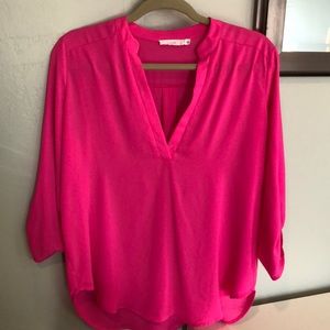Lush Fuschia Tunic Blouse